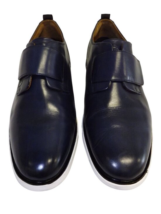 Cole Haan Mens GrandEvolution Navy Dark Purple Leather Monk Strap Shoes 11W main image 10